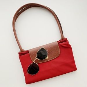 Red Longchamp Le Pliage Tote